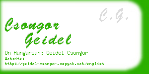 csongor geidel business card